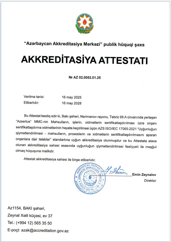 Akkreditasiya attestatı
